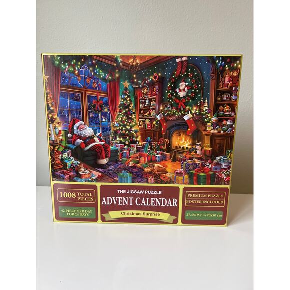 Christmas Theme 1008-piece Jigsaw Puzzle Advent Calendar - Picture 1 of 4